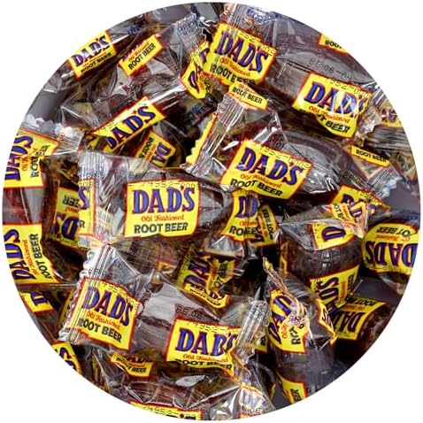 Dad's Root Beer Barrels Hard Candy, 1lb Bulk Bag (Approximately 50 pcs), Root Beer Candy, Dads Root Beer Barrels, The Hampton Popcorn & Candy Company