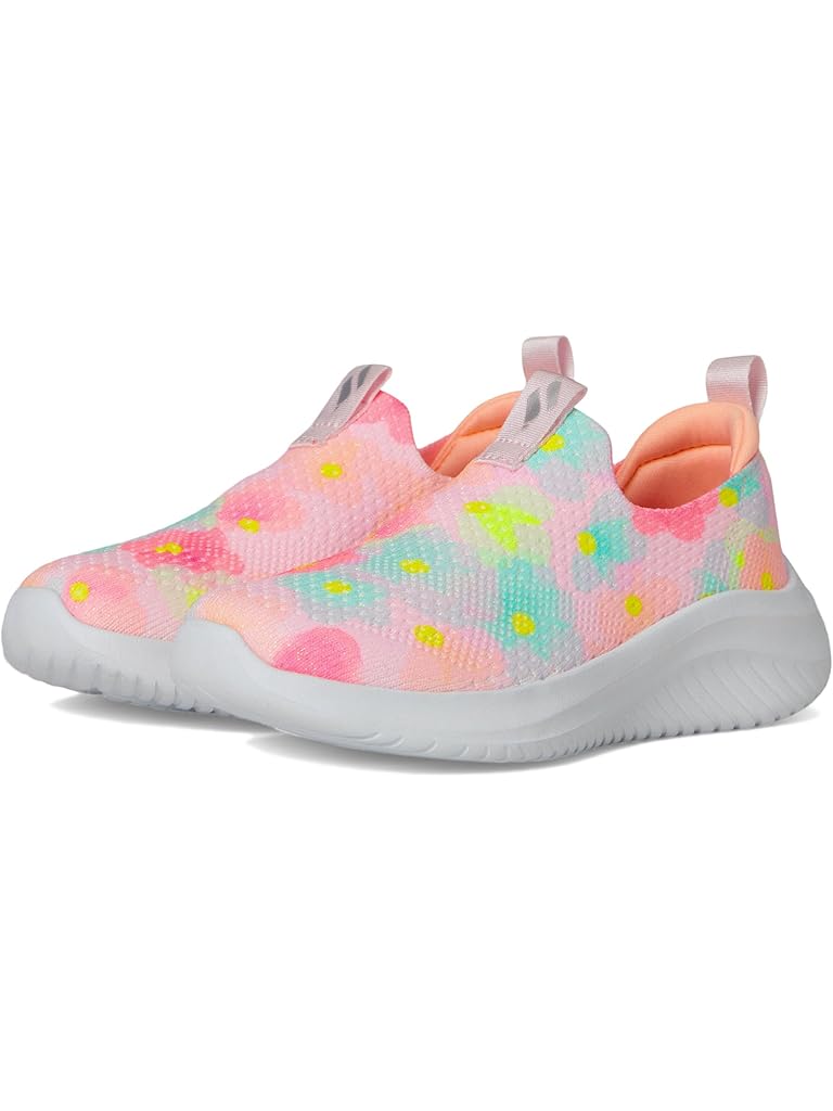 Pink SKECHERS KIDS Ultra Flex 3.0 - Floral Fab 302269L (Little Kid/Big Kid)