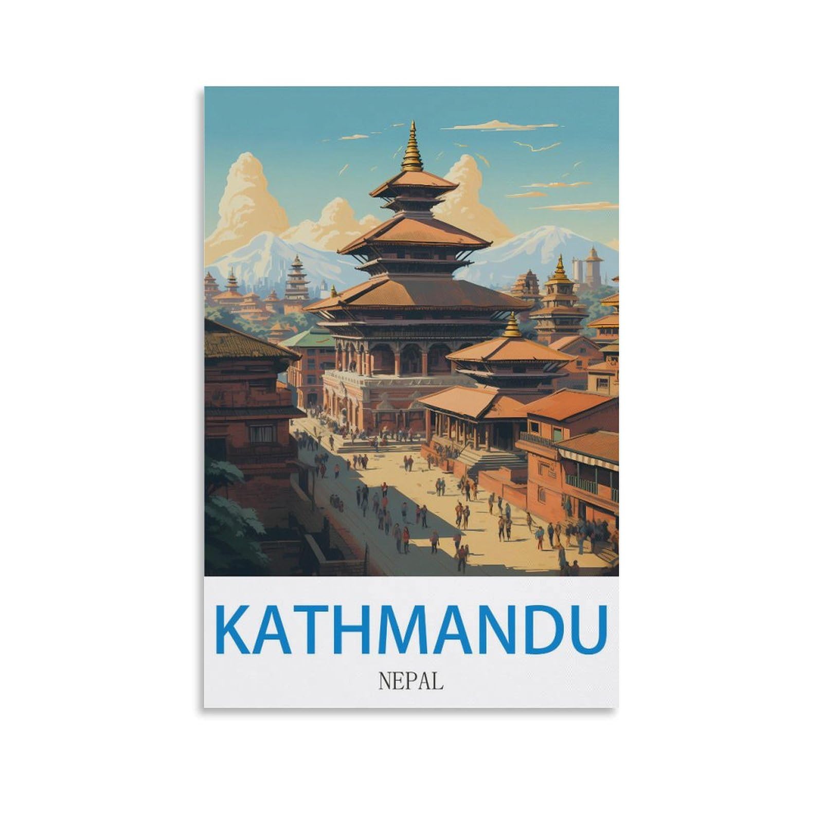 Kathmandu Nepal Vintage Travel Posters 12x18inch(30x45cm) Wall Art Picture Print Canvas Painting for Living Room Home Decor