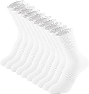 Irisbear Womens Crew Socks Casual Athletic Gym LightWeight Thin Cotton Socks 5 Pairs