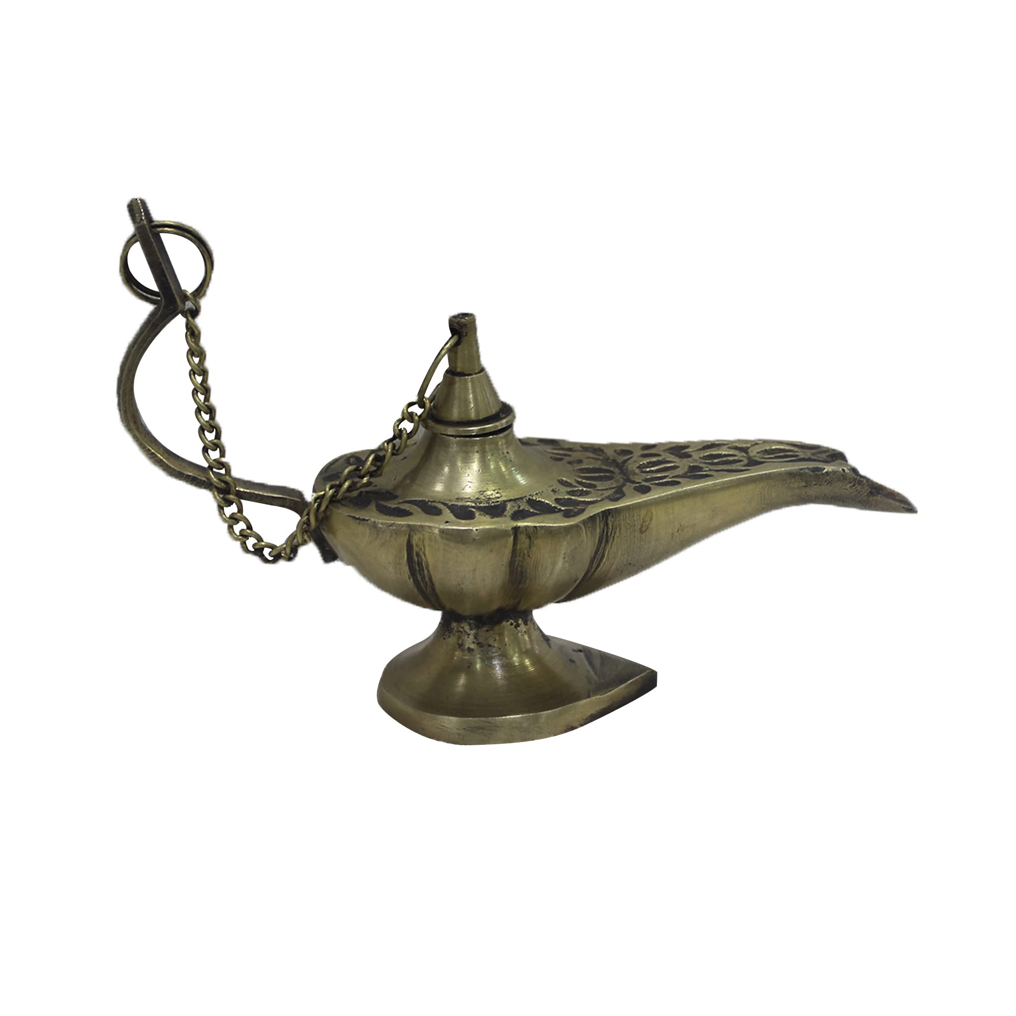 Latas Handicrafts & Gifts LLC. Brass Antique Design Alladin | Genei Lamp | Oil Lamp