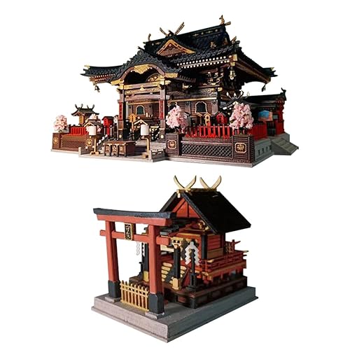 Wooden Ancient Building Model Puzzles, 1:64 Scale 3D Miniature Wooden