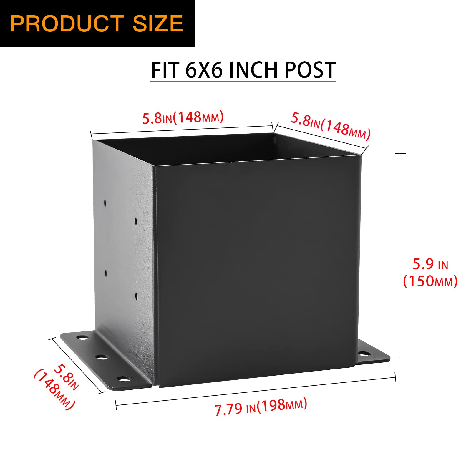 Snapklik.com : 6x6 Post Base,Post Brackets