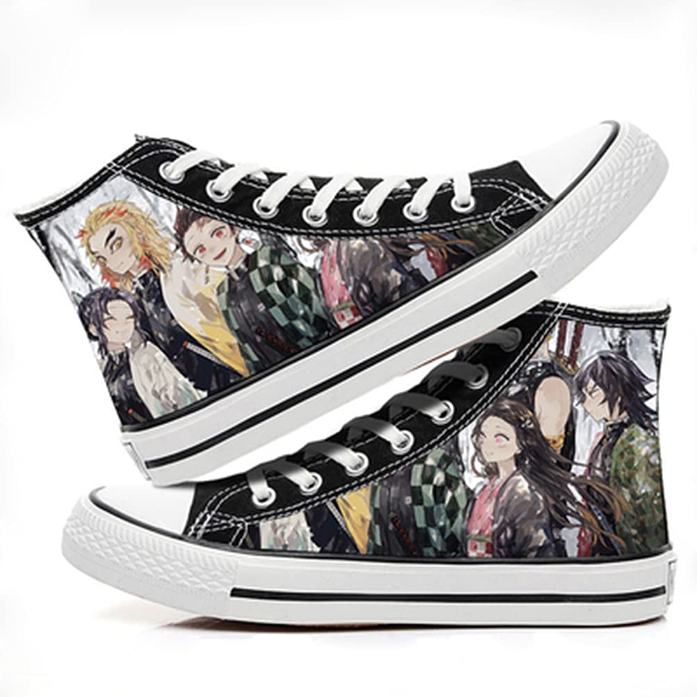 ZHAOQIAN Anime hand-painted pattern shoes, for Anime Demon Slayer, Apply to Anime Fans Collection Gifts