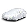 Amazon Basics Silver Weatherproof Car Cover - 150D Oxford, Sedans up to 170"