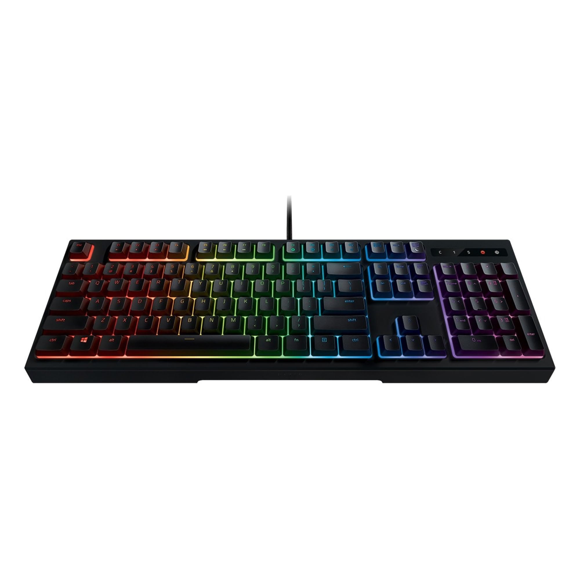 Razer Ornata Chroma Gaming Keyboard, Hybrid Mechanical Key Switches, Customizable Chroma RGB Lighting - Individually Backlit Keys, Detachable Plush Wrist Rest, Programmable Macro Functionality - Black