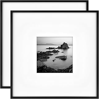 MCS Foundry Metal 18x18 matted to 8x8 Black Gallery Wall Frame (2-Pack)