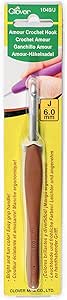 Clover 1049/J Amour Crochet Hook, Size J, 6.0mm