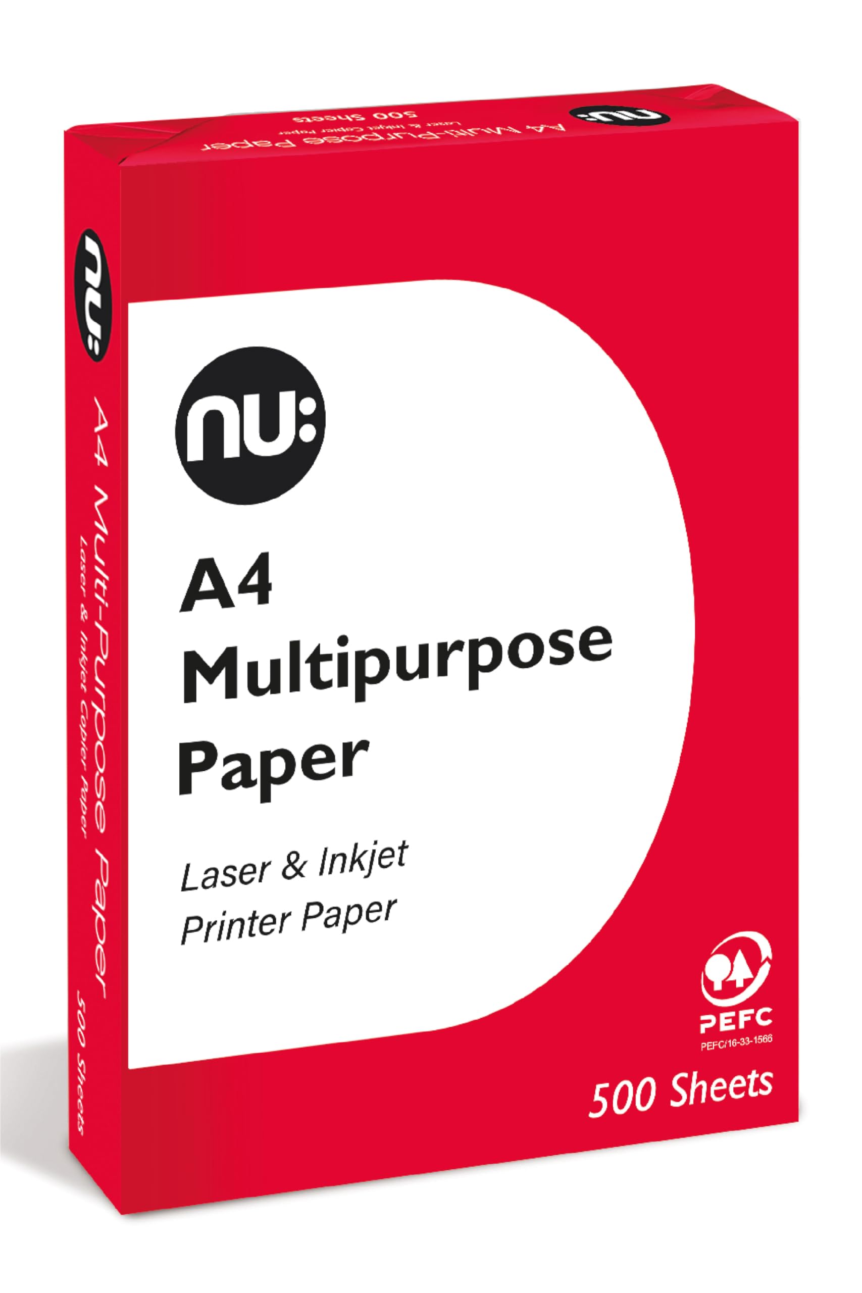 NU: Multi-Purpose Printer Paper, White, 500 Sheets