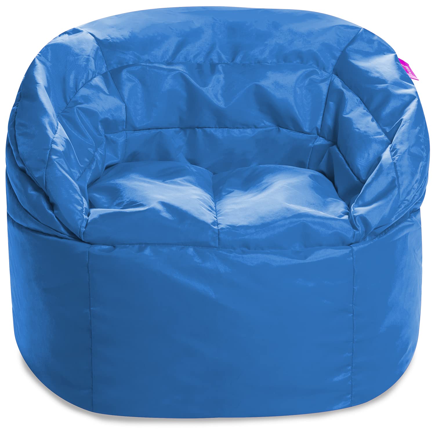 Posh Creations Sonoma Lounger Chair for Kids and Teens Big Bean Bag for Living Rooms, Bedrooms and Basements, Large, Royal Blue,