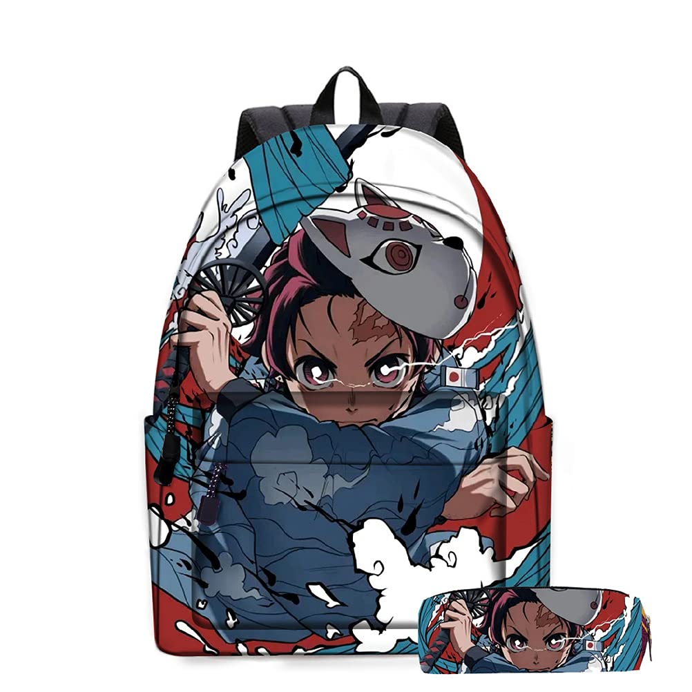 ZHAOQIAN Anime Backpack, For Demon Slayer Kamado Tanjirou, Cartoon Anime School Bag Men And Women Can Be Used For Leisure Travel