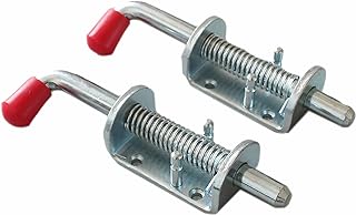 X-Haibei 2 Pcs Trailer Spring Latch Pin, 1/2 inch Barrel Bolt Spring Loaded Silver Latch Heavy Duty for Ramp Door Fence RV