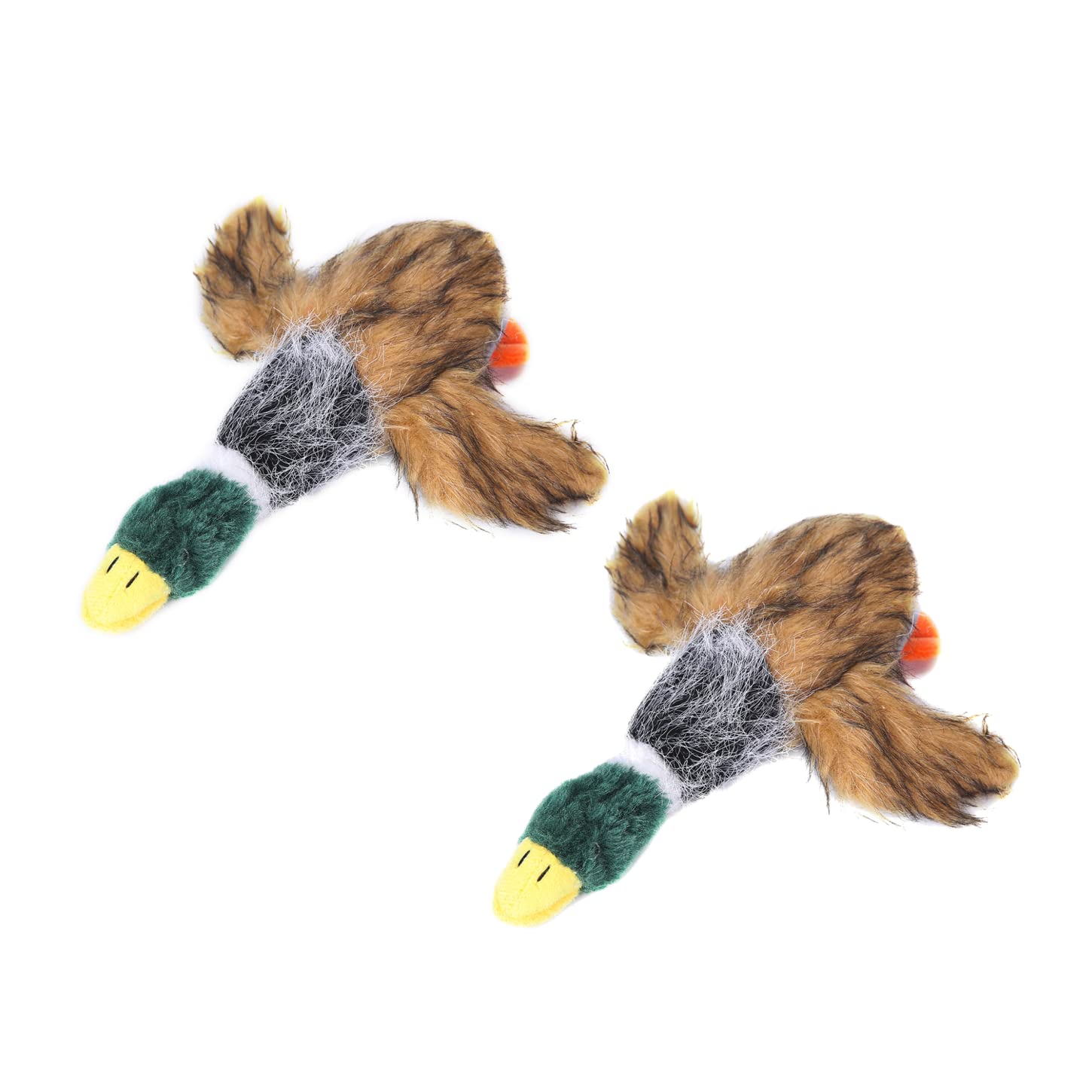 SUNKYPUP Plush Mallard Duck Dog Toy, Squeaky Dog Toy, Plush Dog Chew Toy for Small Medium Dogs, 8-Inch 2 Pack