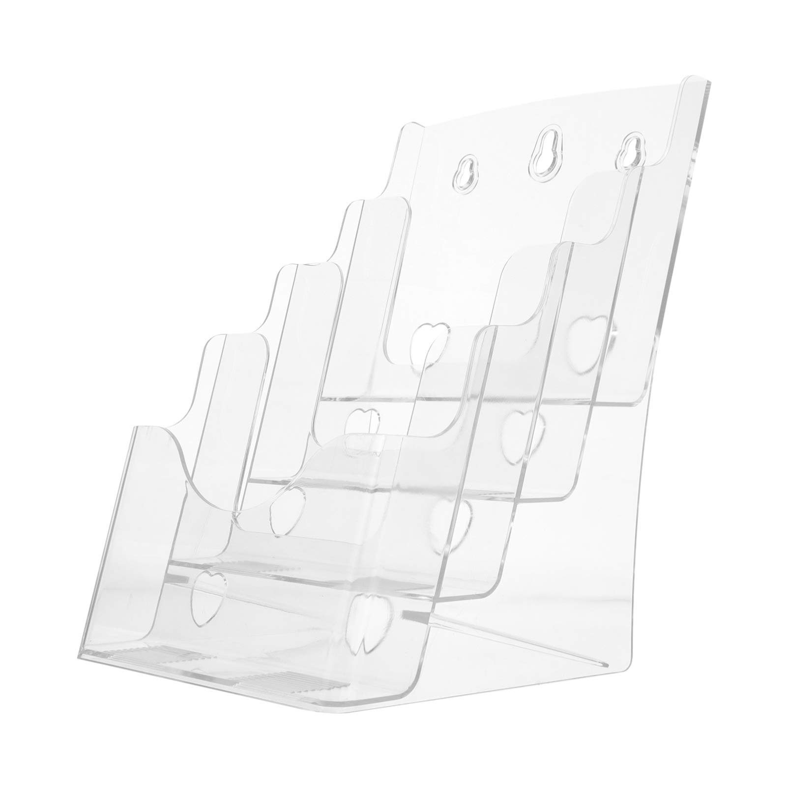 Buy iplusmile Acrylic Brochure Holder A5 4-Layer Clear Tri Fold s ...