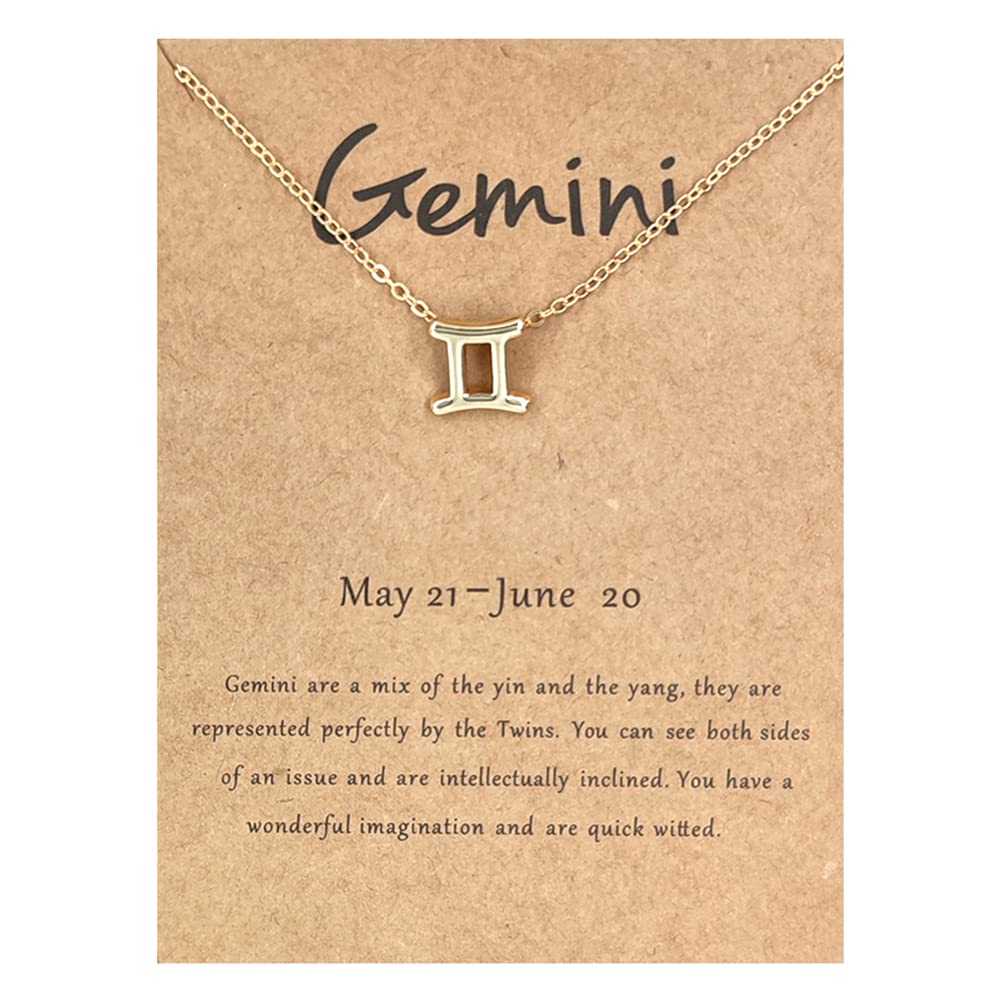 YALLNASL12 Zodiac Signs Necklace for Women Girls Constellation Pendant Necklace Horoscope Necklaces for Women 12 Zodiac Sign Necklaces Jewelry Astrology Necklaces