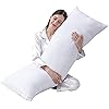 DOWNCOOL Large Body Pillow Insert- Breathable Full Body Pillow for Side Sleeper - Soft Long Bed Pillow for Adults - 20 x 54 inch