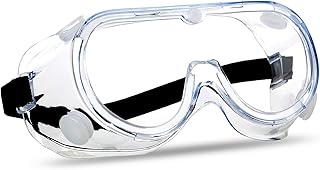 Super More Anti-Fog Protective Safety Goggles Clear Lens Wide-Vision Adjustable Chemical Splash Eye Protection Soft Lightw...