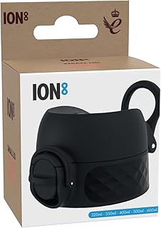 ION8 Leak Proof Replacement OneTouch 2.0 Water Bottle Lid, BPA Free, Black, Small