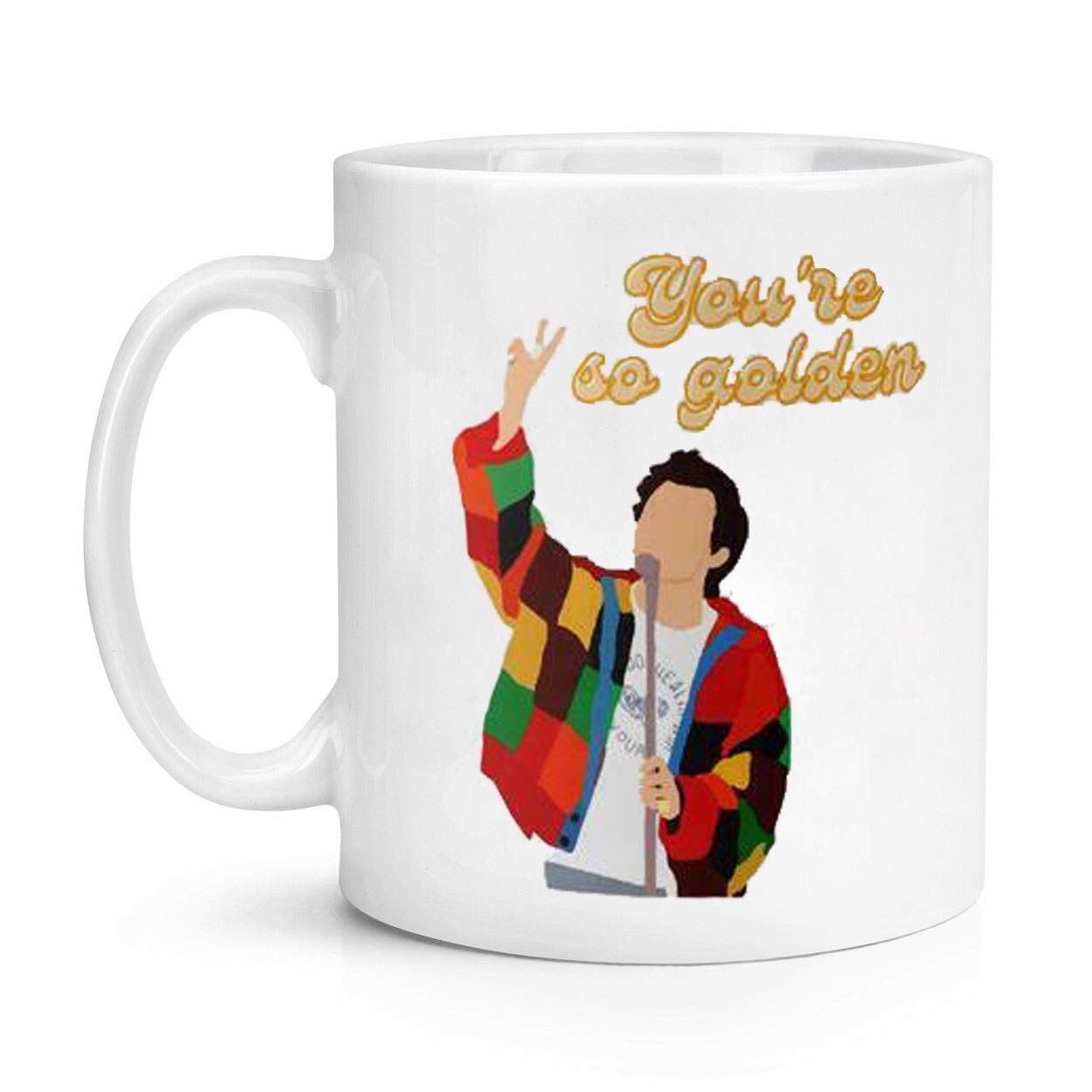 ZMKDLLYou're so Golden Harry Styles Fan Ceramic Novelty Coffee Mug Tea Cup 11 oz Large Drinking Cup Decor