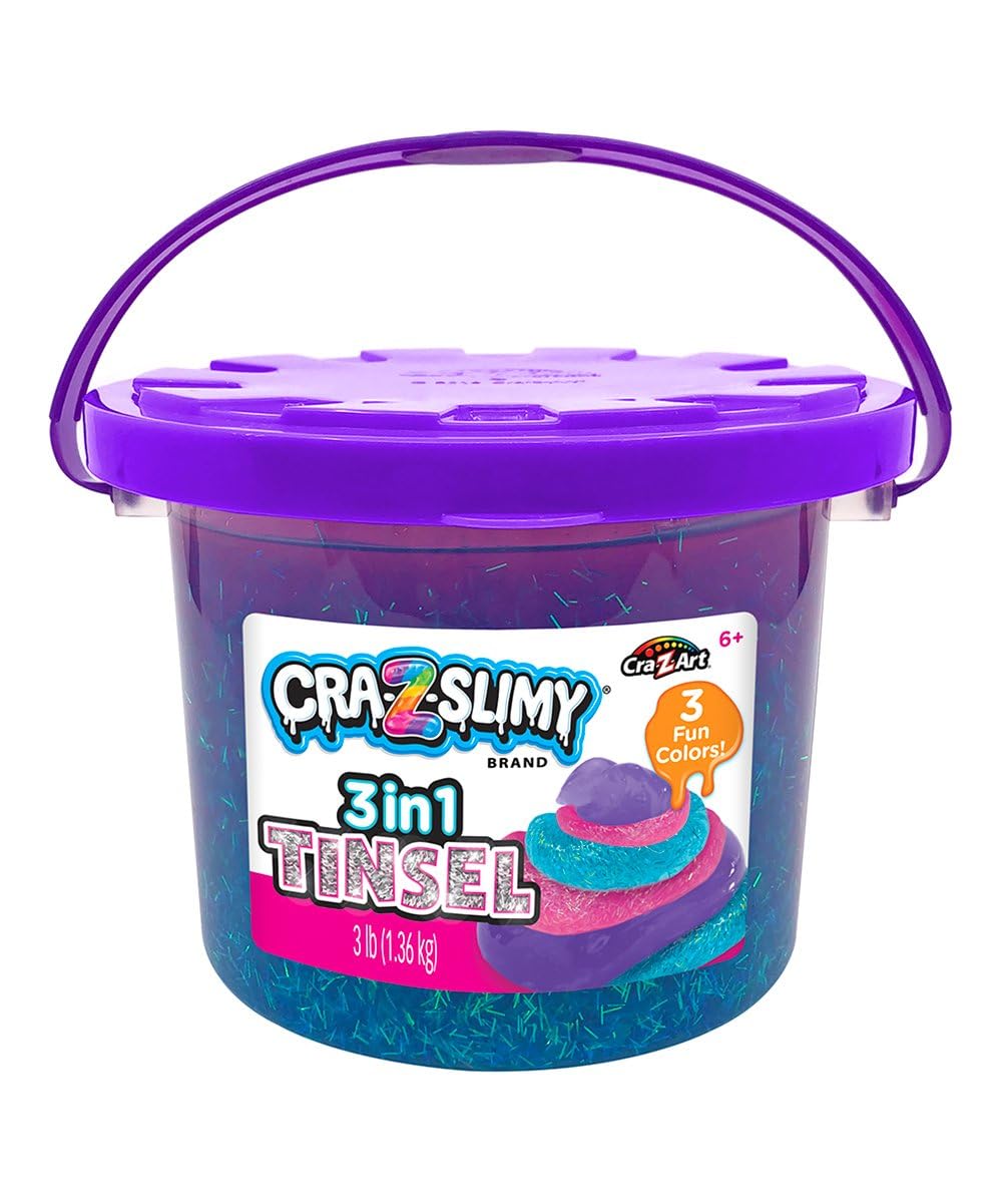 Cra-Z-Slimy Tricolor Tinsel Bucket