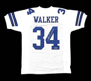 Signed Herschel Walker Jersey - White Custom - Autographed NFL Jerseys