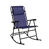 Amazon Basics Outdoor Mesh Zero Gravity Lounge Rocker with Pillow, Navy