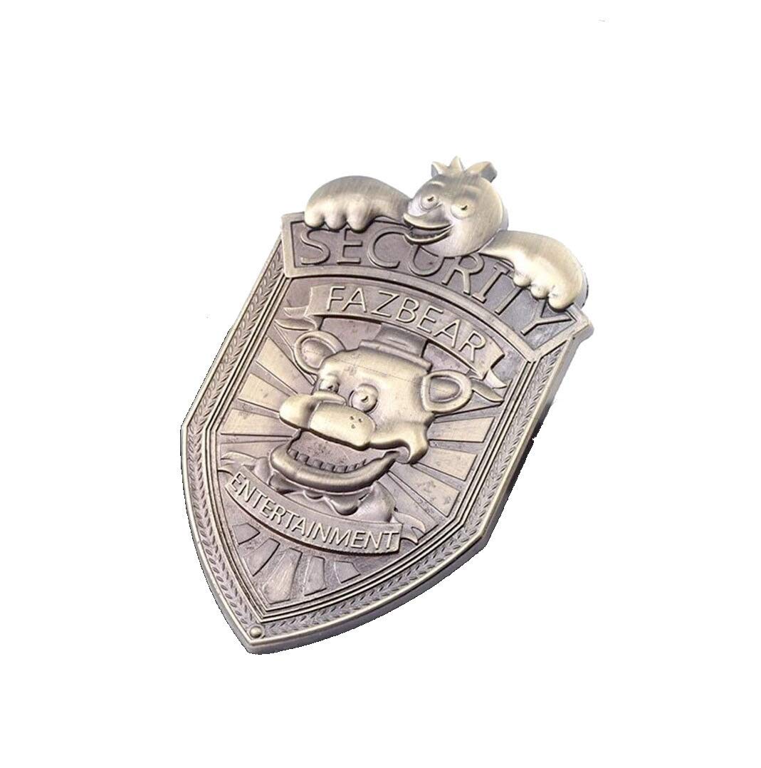 Buy FNAF Security Badge Metal Pin, Pendant Necklace Freddy Fazbear ...