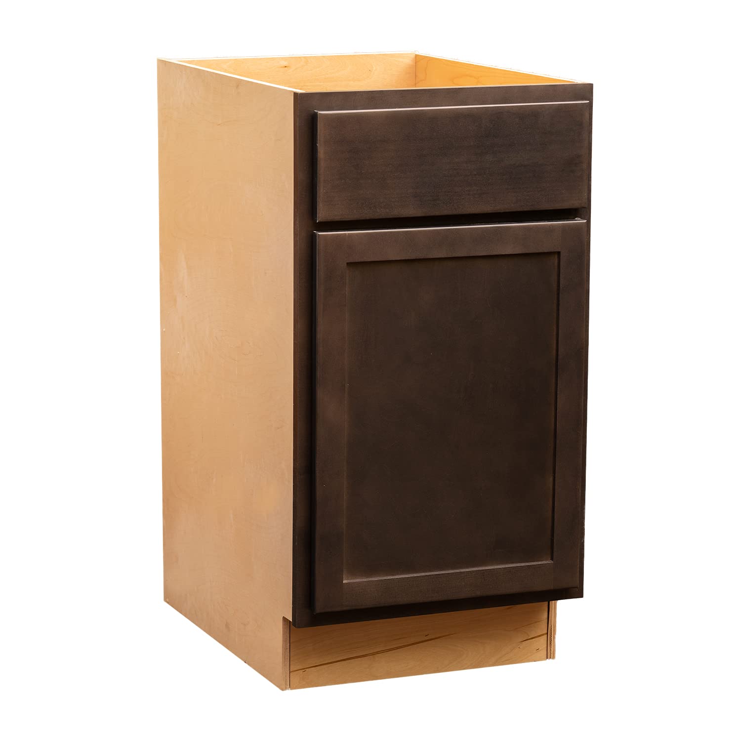 Quicklock RTA (Ready-to-Assemble) Base Kitchen Cabinets - Shaker Style Plywood Box Construction Made in America (Espresso Stain, 12" Wx34.5 Hx24 D Base)