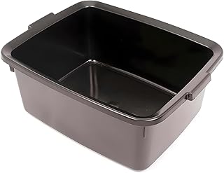 AMK® Addis 5 Star Rectangular Bowl 12L Black Washing Up Bowl BPA Free with Easy Grip Handles