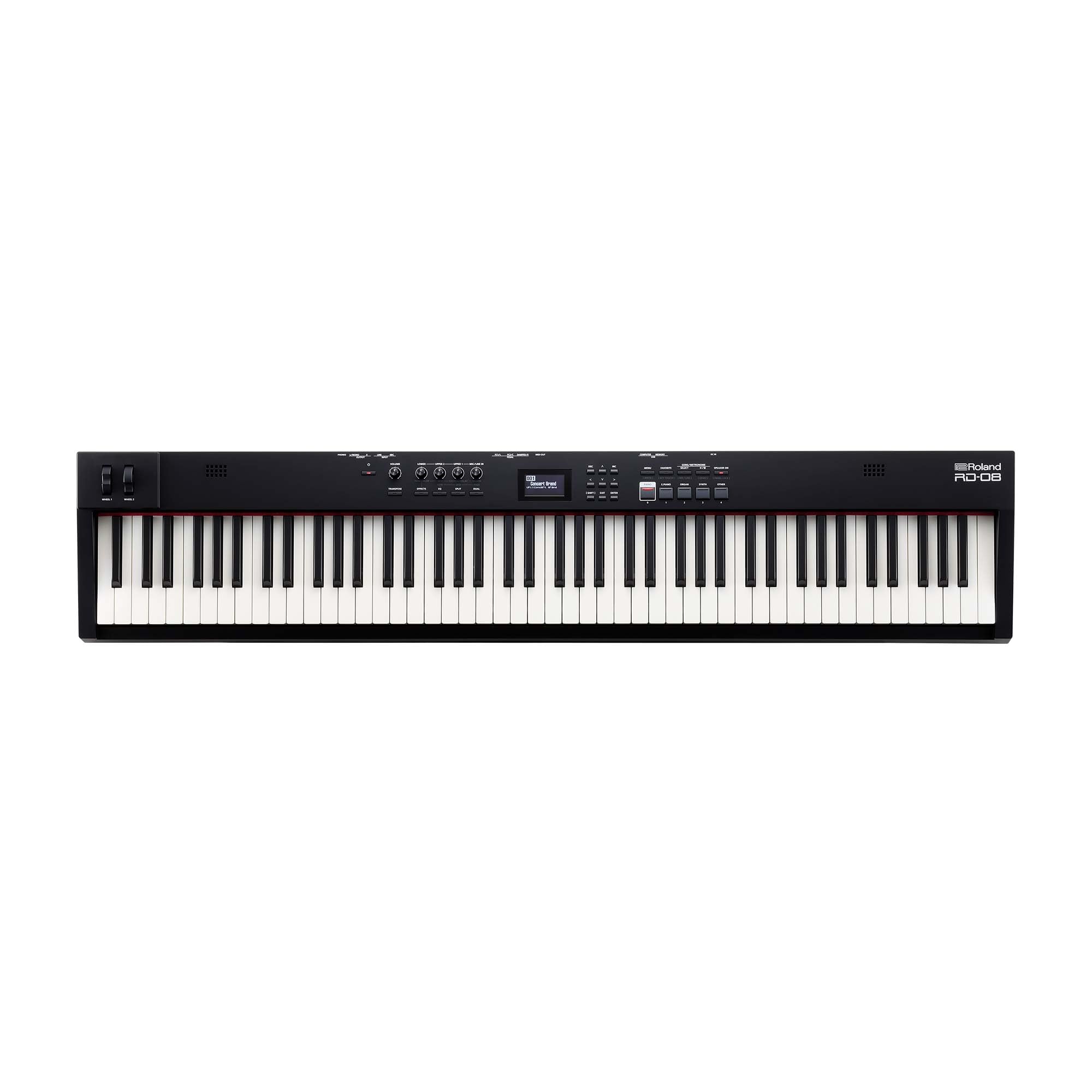 ROLANDRD-08 Stage Piano | Authentic RD Sound & Playability | Streamlined Design | 88-Note Weighted-Action PHA-4 Keyboard | Expandable Features | 3000+ Onboard Sounds | Ideal for Professional Gigging