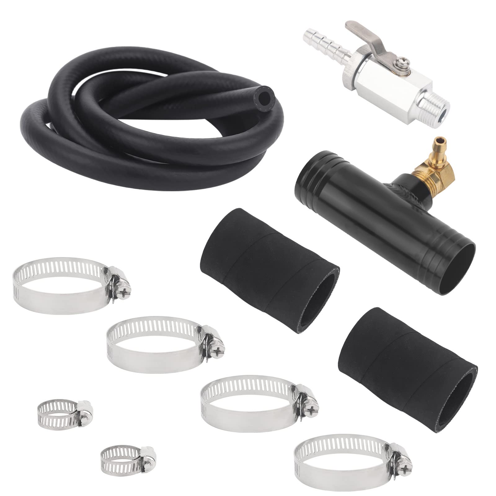 Auxiliary Fuel Tank Install Kit Fit for Ford Dodge Ram Chevy Silverado GMC Replaces 11025,Auxiliary Fuel Tank Gravity Fueled Auxiliary Fuel Tank with 1 1/2" Fill Line