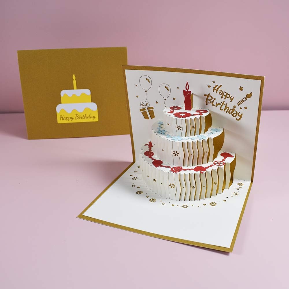 Package Birthday Cards, 3D Pop Up Birthday Cake, Carved Greeting Cards With  Envelopes, Diy Blessing Cards, Birthday Gift For Family, Teachers, Friends,  Kids : Amazon.De: Stationery & Office Supplies