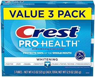 Crest Base Pro-Health Whitening Toothpaste (4.3oz) Triple Pack, Crest Toothpaste Whitening, Teeth Whitening Toothpaste