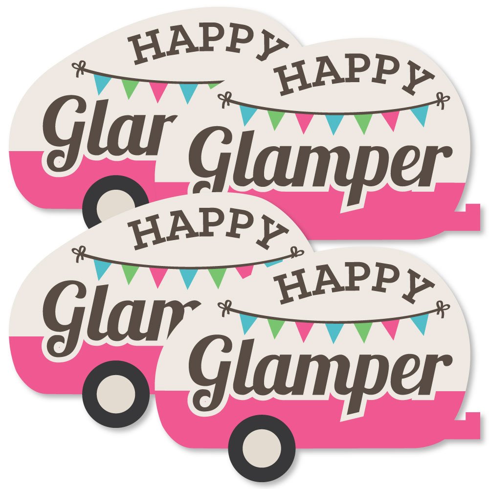 Let's Go Glamping - Camper Decorations DIY Camp Glamp Party or Birthday Party Essentials - Set of 20