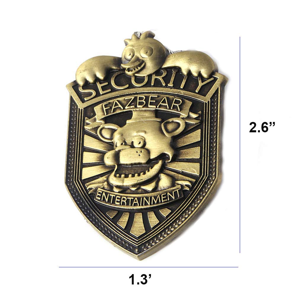 Fnaf Security Badge Metal Pin, Freddy Fazbear, Chika, Five Nights At ...