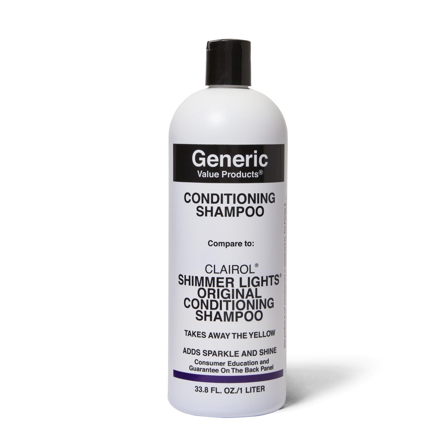 Generic Value Products Conditioning Purple Shampoo, Tones Down Brassiness, Brightens and Refreshes Faded Highlights, Removes Yellow Tones, 33.8 Oz