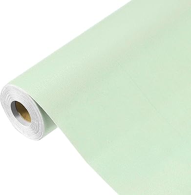 uxcell 590" x 23.6" Light Green Wallpaper, Peel and Stick Wallpaper, Light Green Contact Paper Solid Color Vinyl Self-Adhesive Wall Paper Decorative for Wall Covering