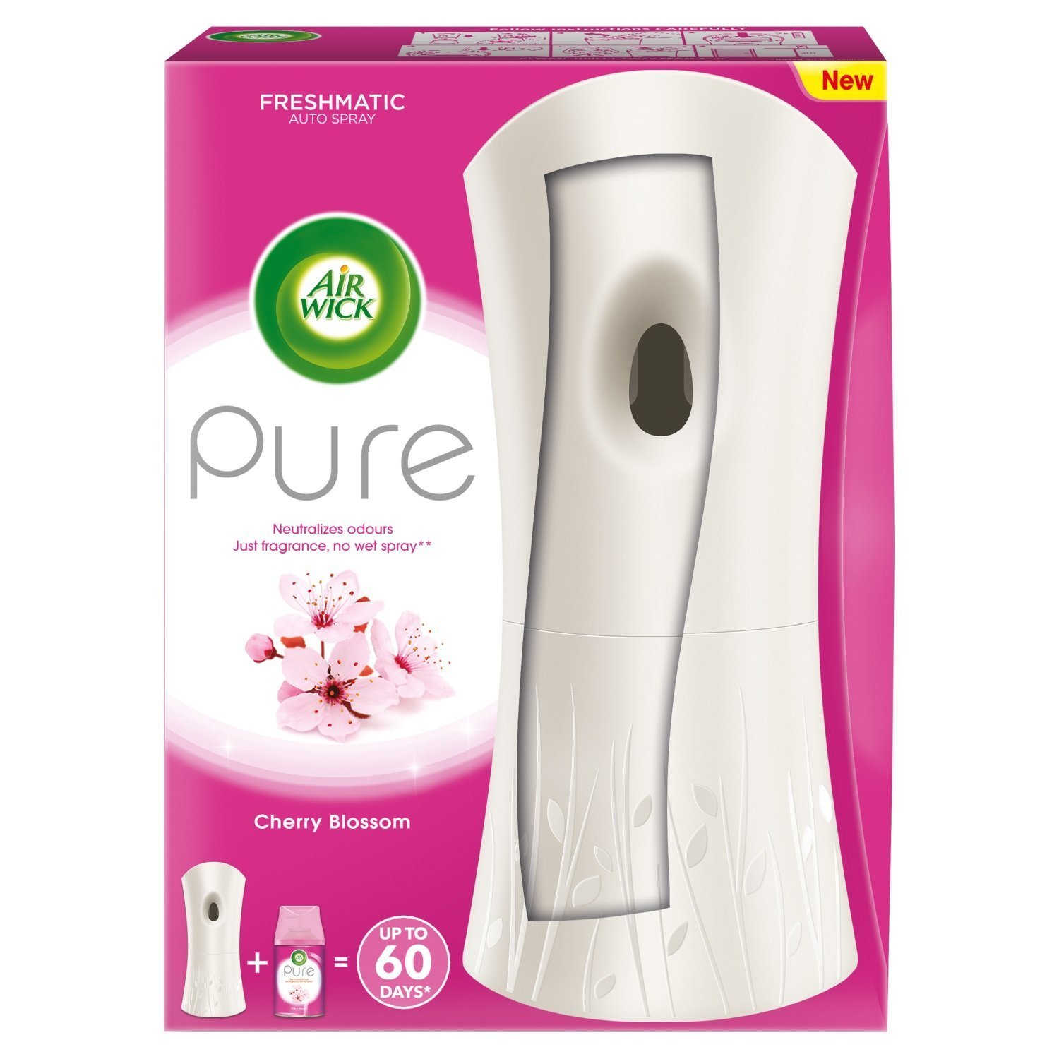 Air Wick Air Freshener, Freshmatic Auto Spray, Cherry Blossom, Gadget and 1 Refill, 250 ml