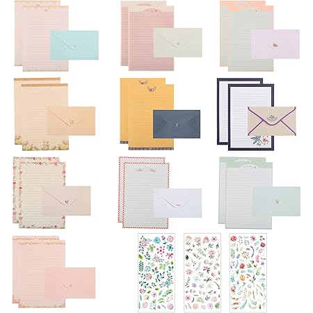 72 PCS Writing Stationery Paper with 36 PCS Envelops, Cute Stationary ...