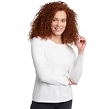 Women&apos;s Originals Long Sleeve Cotton T-Shirt&comma; Lightweight Crewneck Tee&comma; Modern Fit