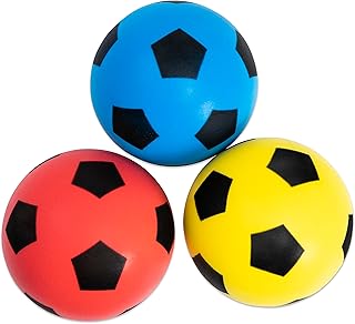 Betzold Sport - Softbälle-Set 3 Stück - Soft-Fußball Schaumstoffball Kinder-Ball