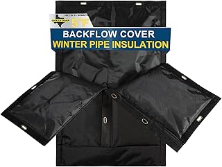 Cholila Cover Backflow Preventer Cover Insulated (5˚F) - 17" W x 24" H Backflow Cover for Winter Pipe Freeze Protection - ...