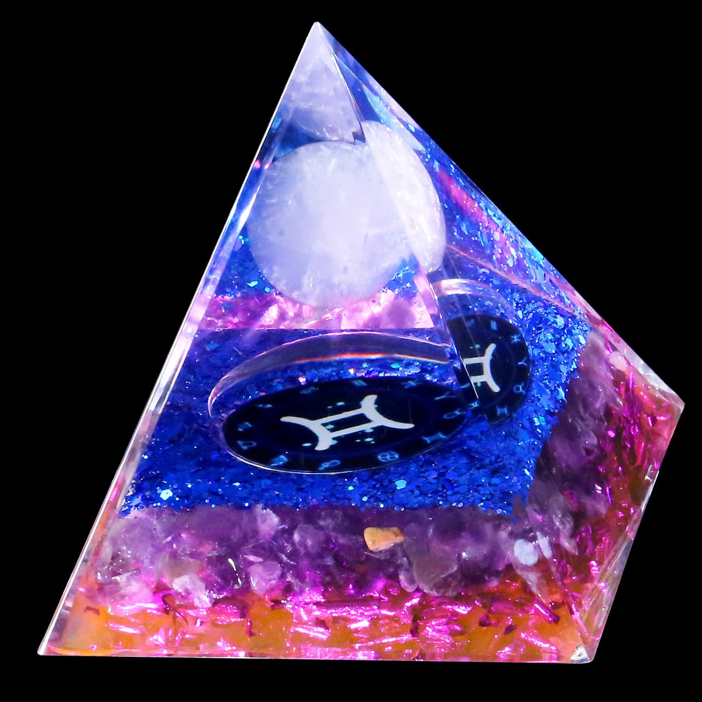 XIANNVXI Gemini Tower,Healing Crystals Tower,Crystal Tower for Positve Energy,Gemini Gifts for Women Men,Orgone Tower Spiritual Gifts for Healing Meditation Reki Bring Luck