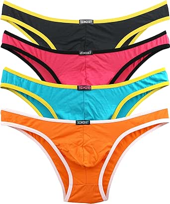 iKingsky Men&#39;s Low Rise Modal Bikini Briefs Sexy Brazilian Back Mens Underwear