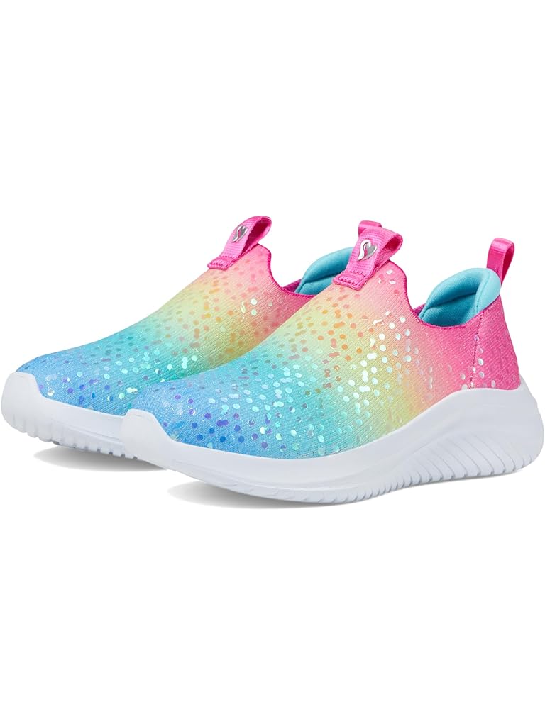 Pink SKECHERS KIDS Ultra Flex 3.0 - Rainbow Confetti (Little Kid/Big Kid)