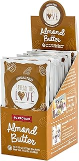 Spread The Love UNSALTED Almond Butter (All Natural, Vegan, Gluten-free, Creamy, No added salt, No added sugar, No palm fr...