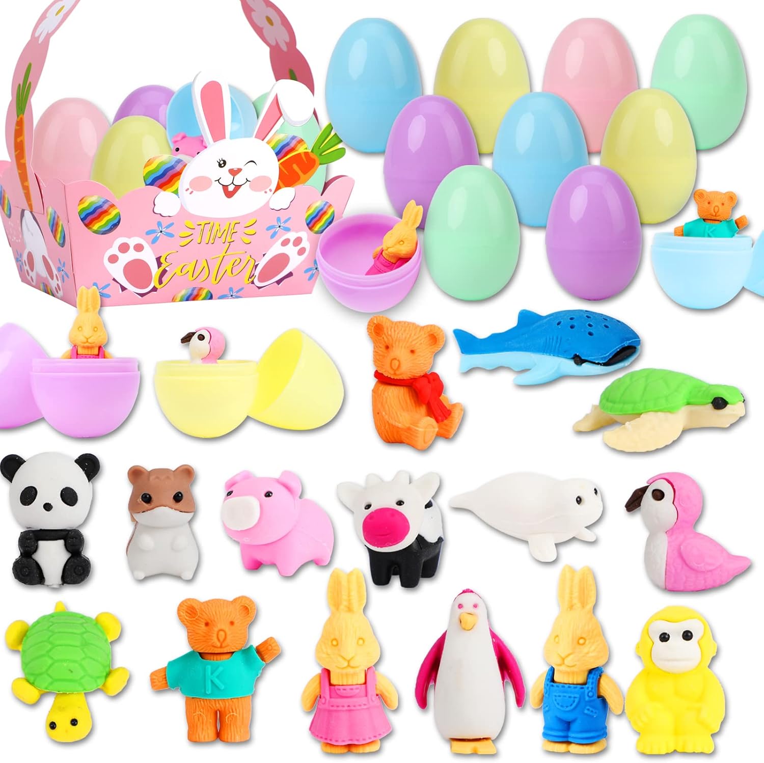 Amazon.com: Easter Basket Stuffers, 15Pcs Prefilled Easter Eggs with ...