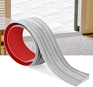 Rubber Door Threshold Ramp Self-Adhesive Rubber Ramp for Door Threshold 3/5 Inch Rise for Wheelchair Scooter Doorway Floor...