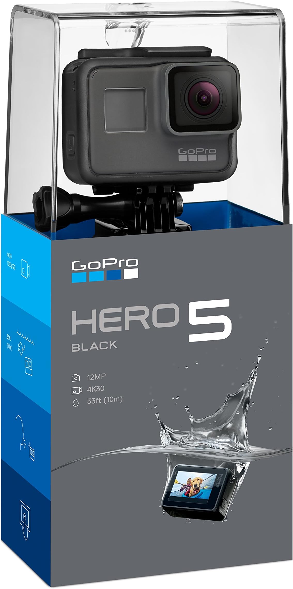 Amazon Com Gopro Hero5 Black Waterproof Digital Action Camera For Travel With Touch Screen 4k Hd Video 12mp Photos Camera Photo