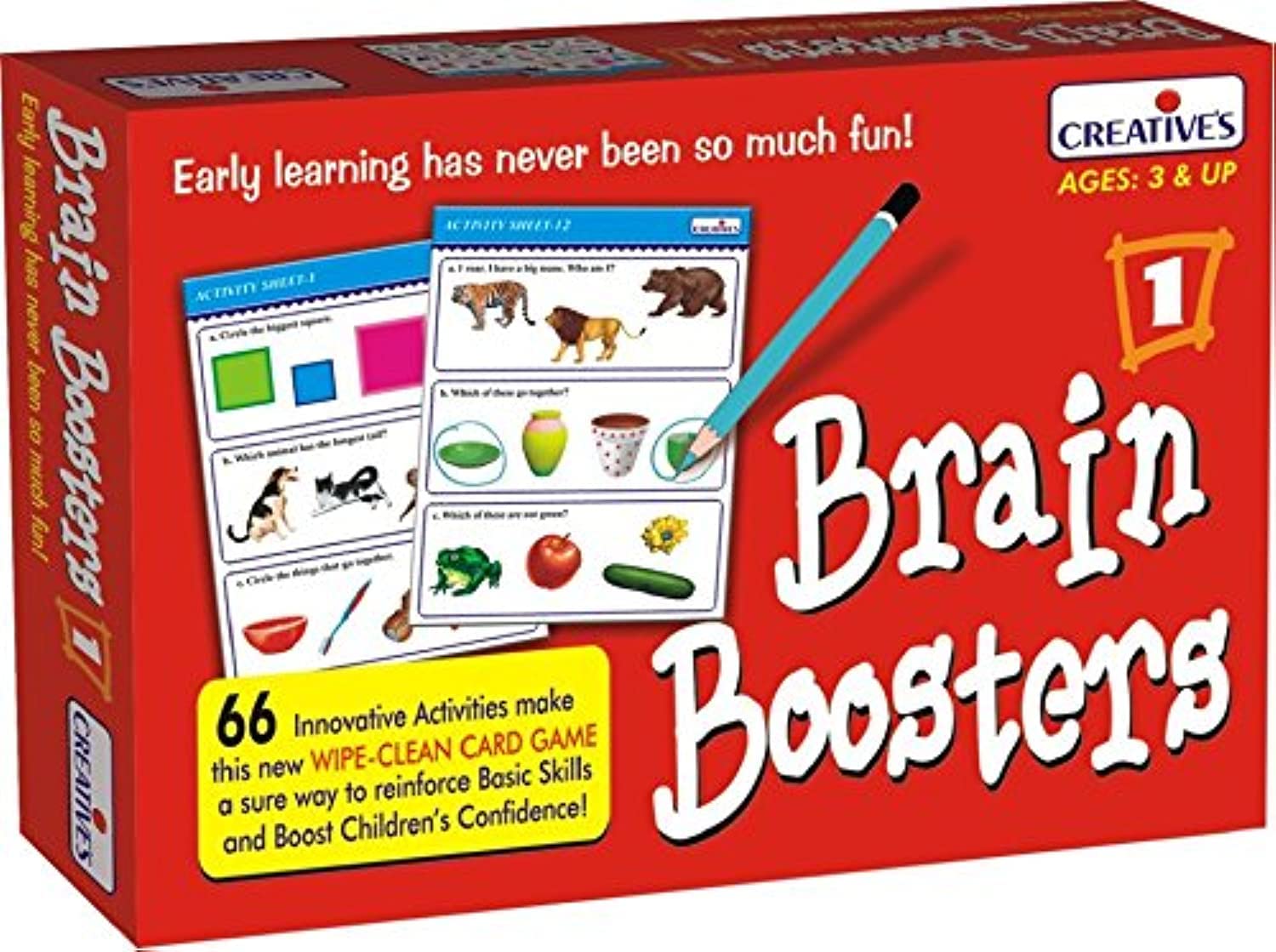 Creative Educational Aids P. Ltd. Men's, Women's 0987 Brain Boosters - I for Adult,66 pieces